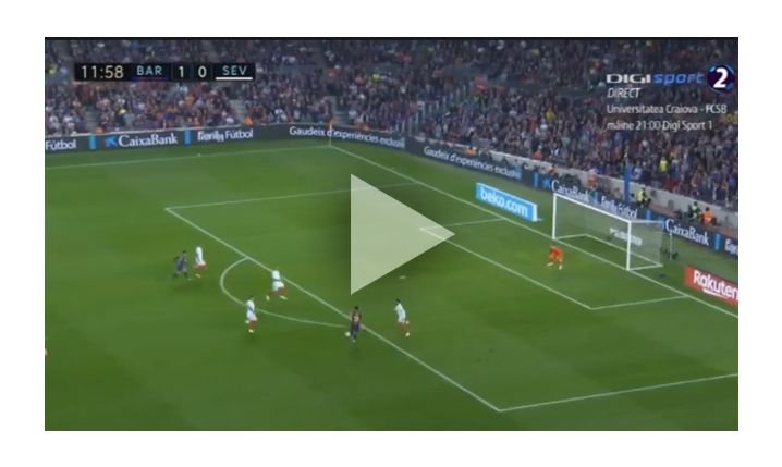 Messi w swoim stylu strzela GOLA z Sevilla! 2-0! [VIDEO]